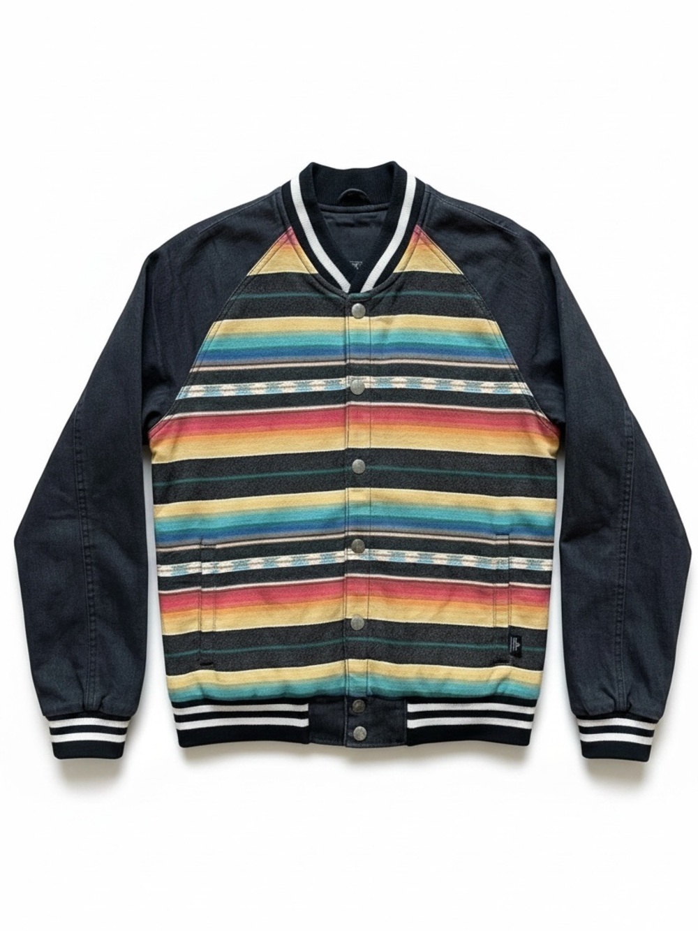 STS Ranchwear "The Varsity" Serape Print Western Bomber Jacket Size XXL